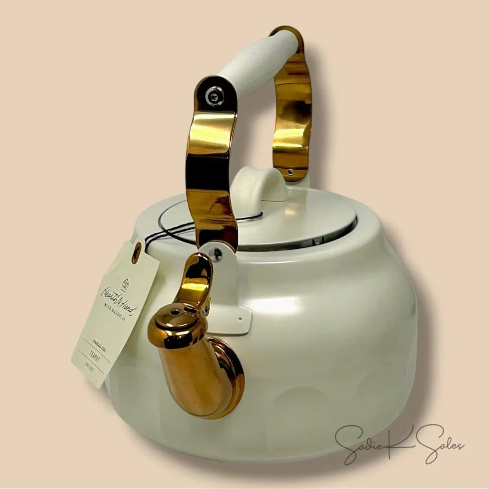 2qt Stainless Steel Arch Cutout Teapot Serene Green - Hearth & Hand Magnolia‎